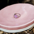 Bague Trebol en opale rose