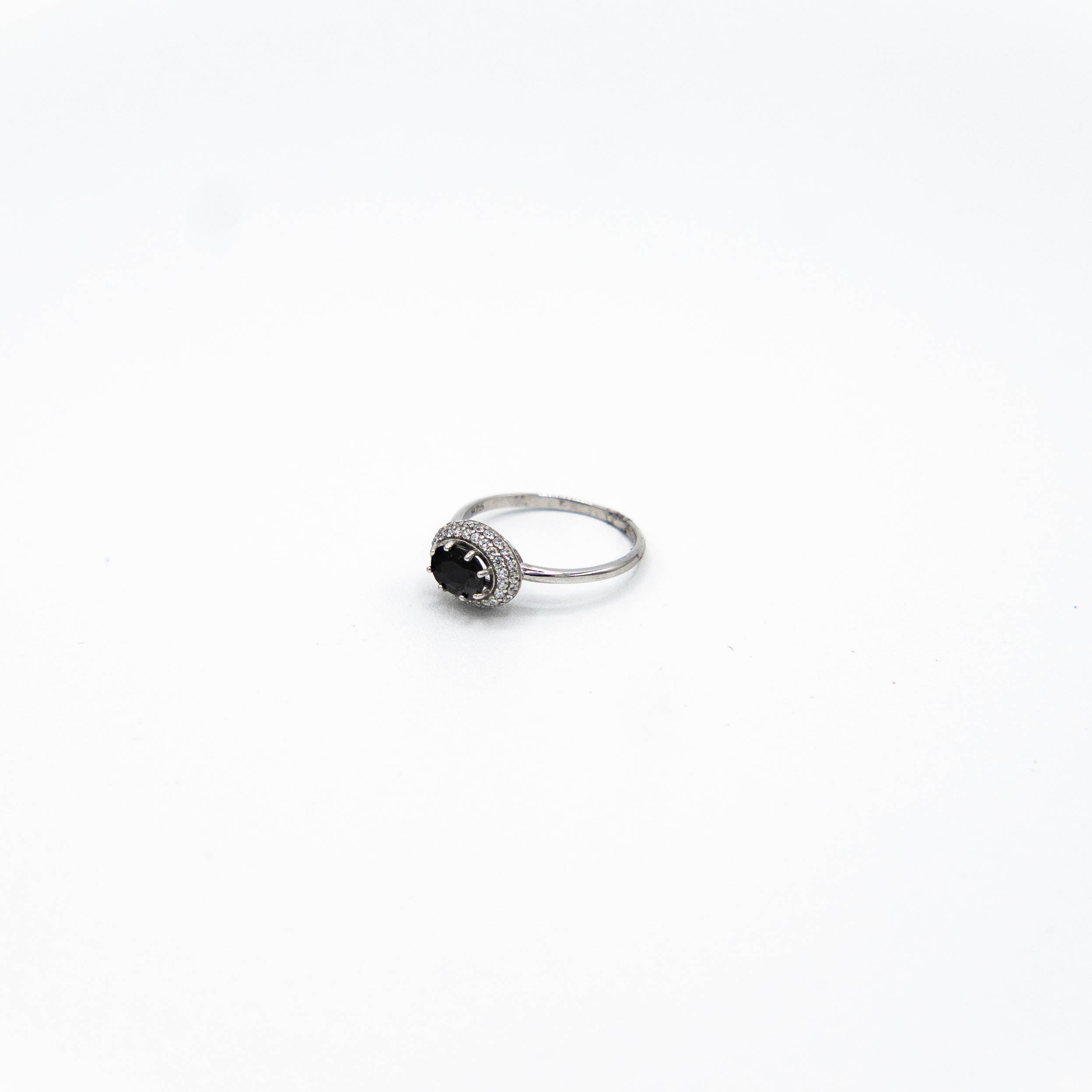 Black zircon ring Main image