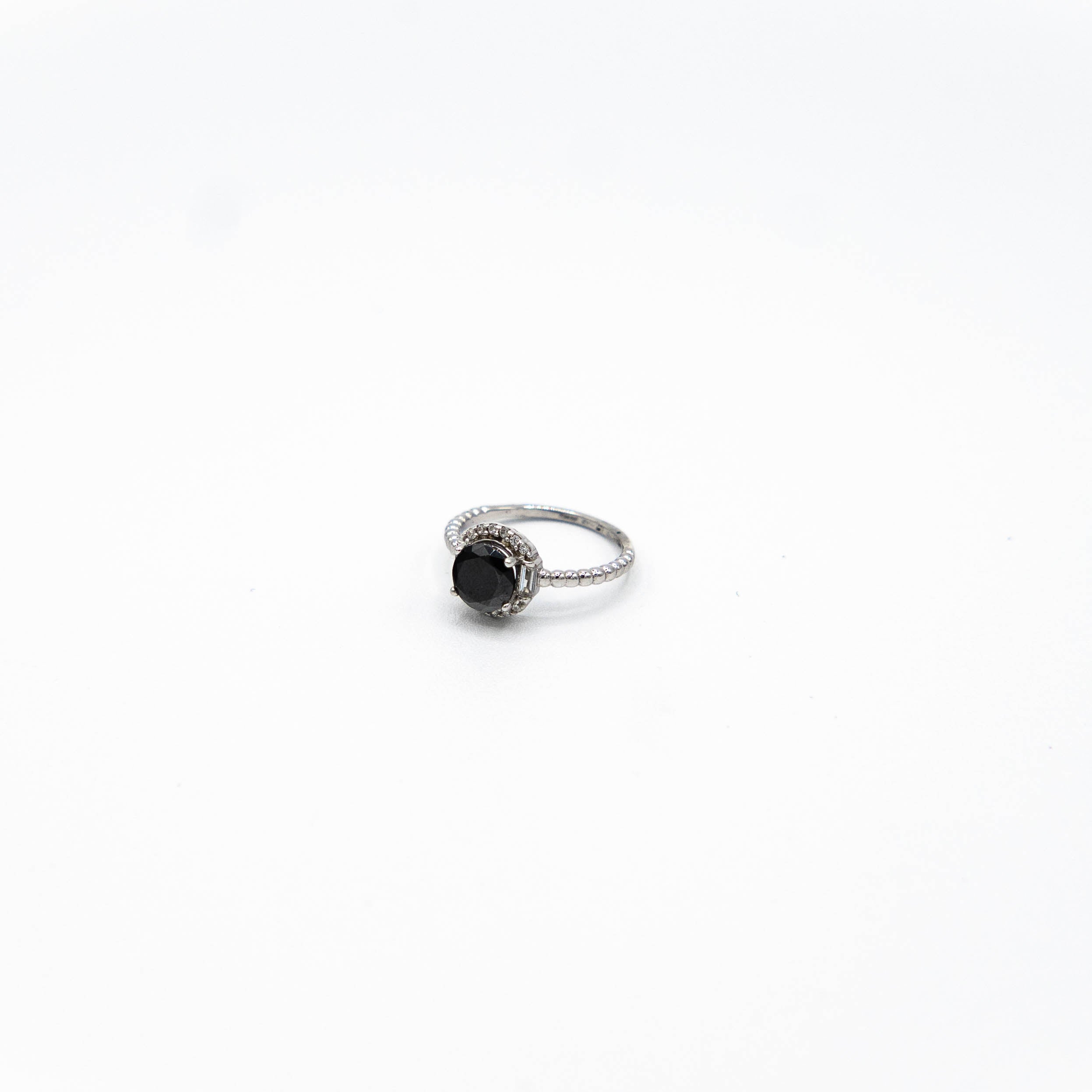 Black zircon ring Main image