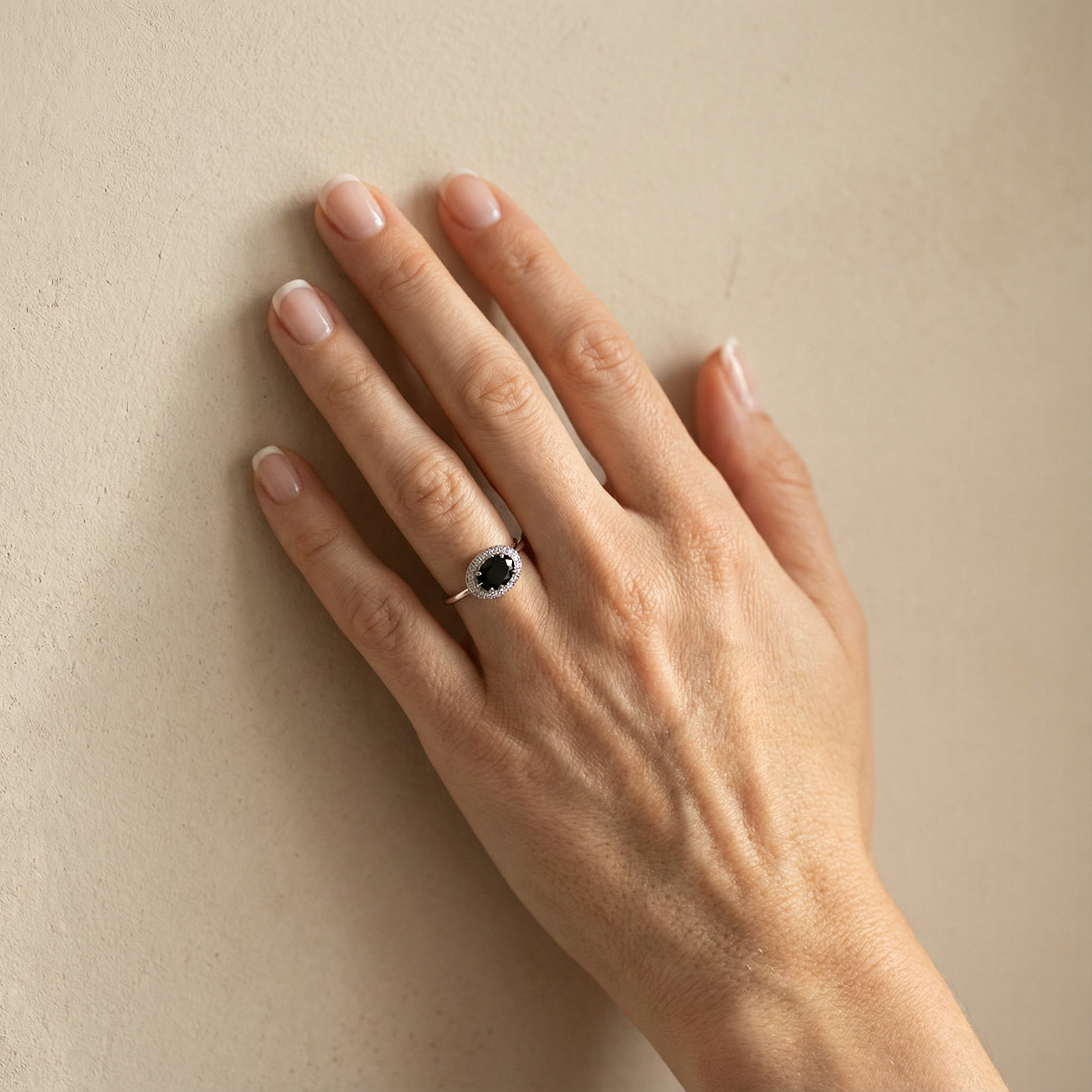 Black zircon ring Secondary image
